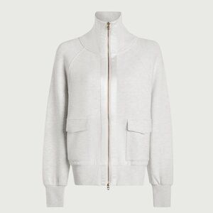 LIKE NEW Varley Women's Roxbury Zipthrough Sweatshirt in Ivory Marl, Size M